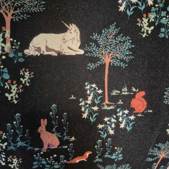 🍂 20% OFF - Magic Forest Long Sleeve Midi Dress Unicorn & Animal Novelty Print - Picture 9 of 11